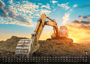 Baumaschinen - gigantische Bauhelfer - 2027 - Kalender