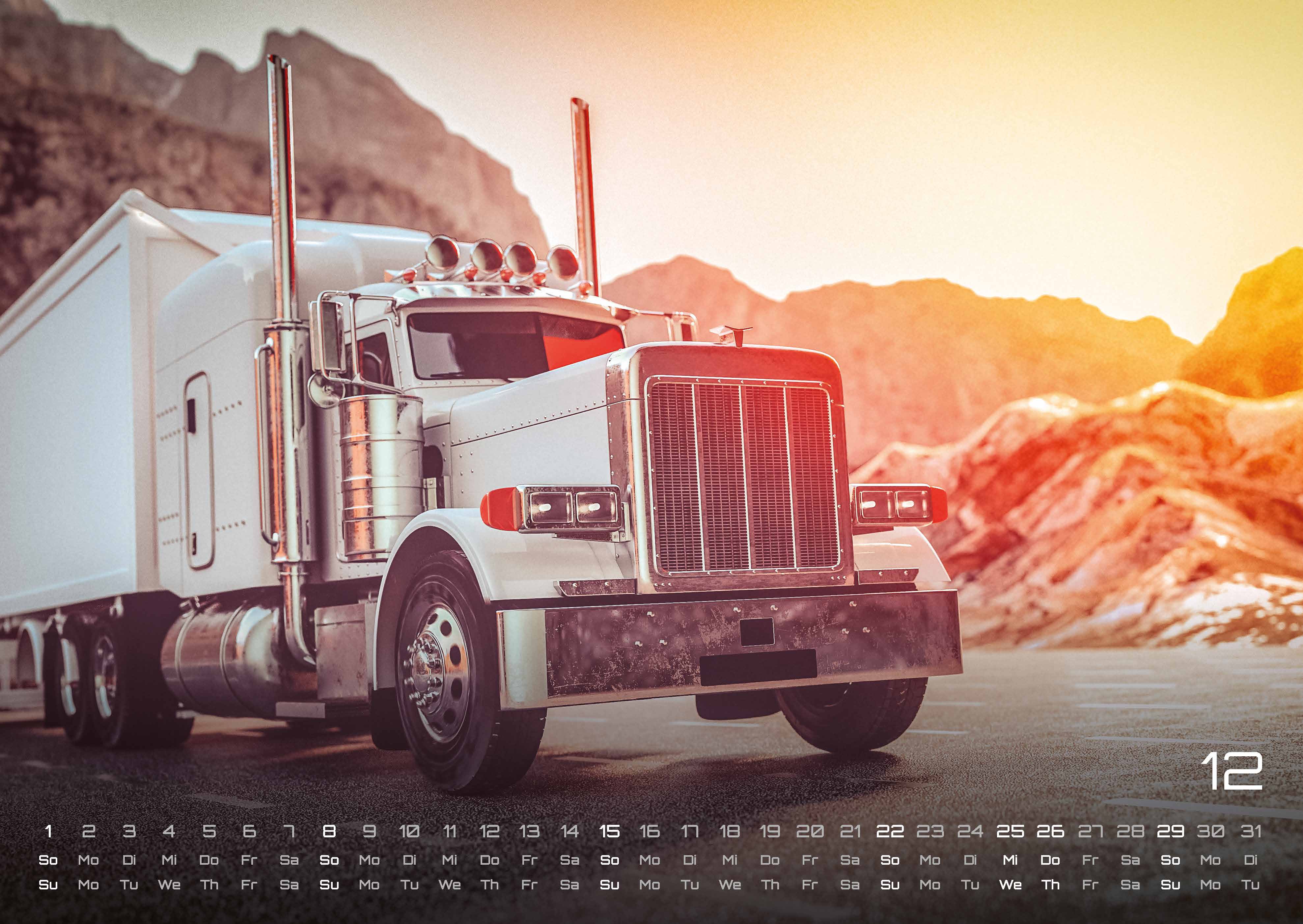 Trucks - Könige der Straße - LKW - 2024 - Kalender