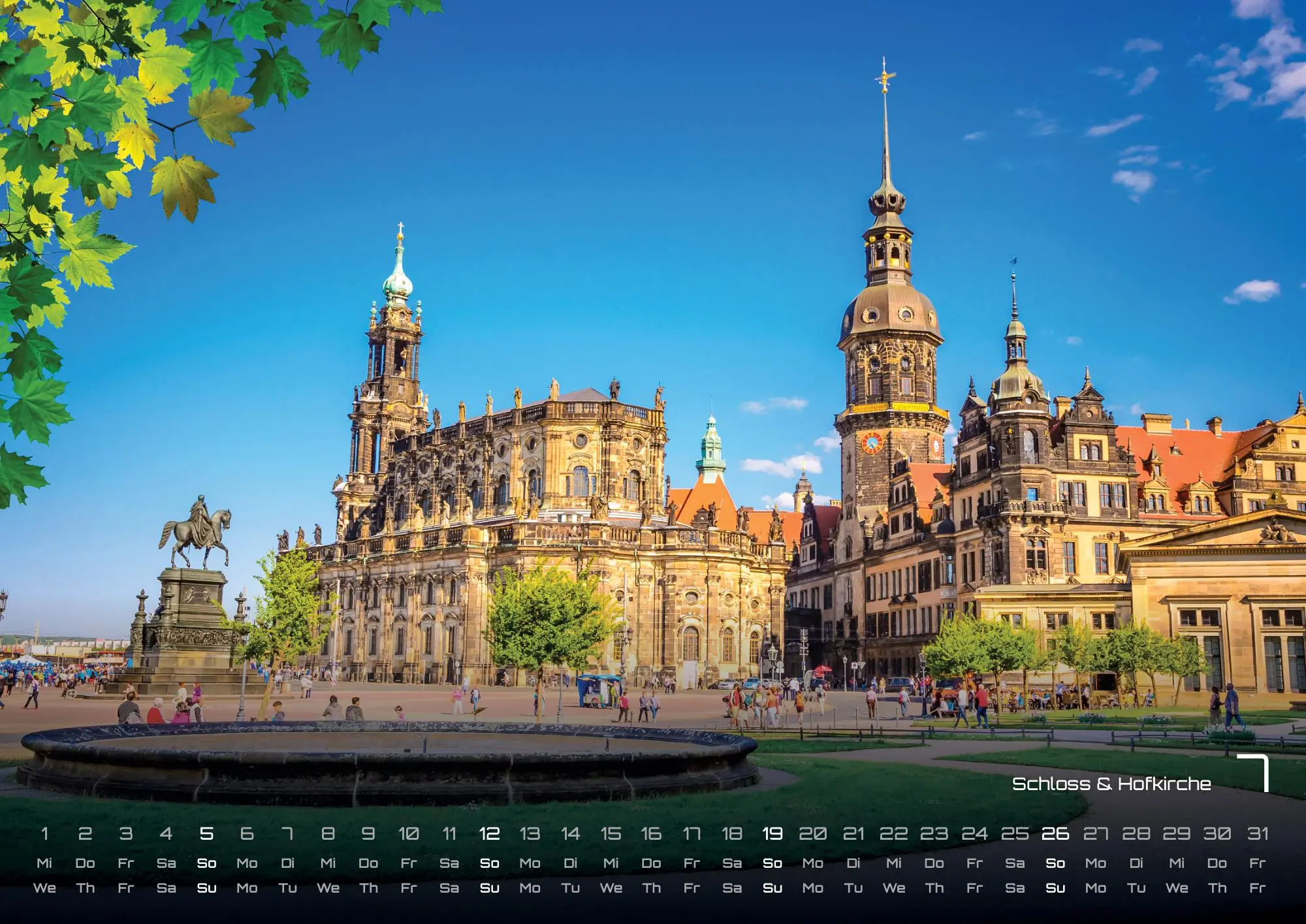 Dresden - magisches Elbflorenz - 2026 - Kalender DIN A2 (extragroß: ca. 60 cm x 42 cm)