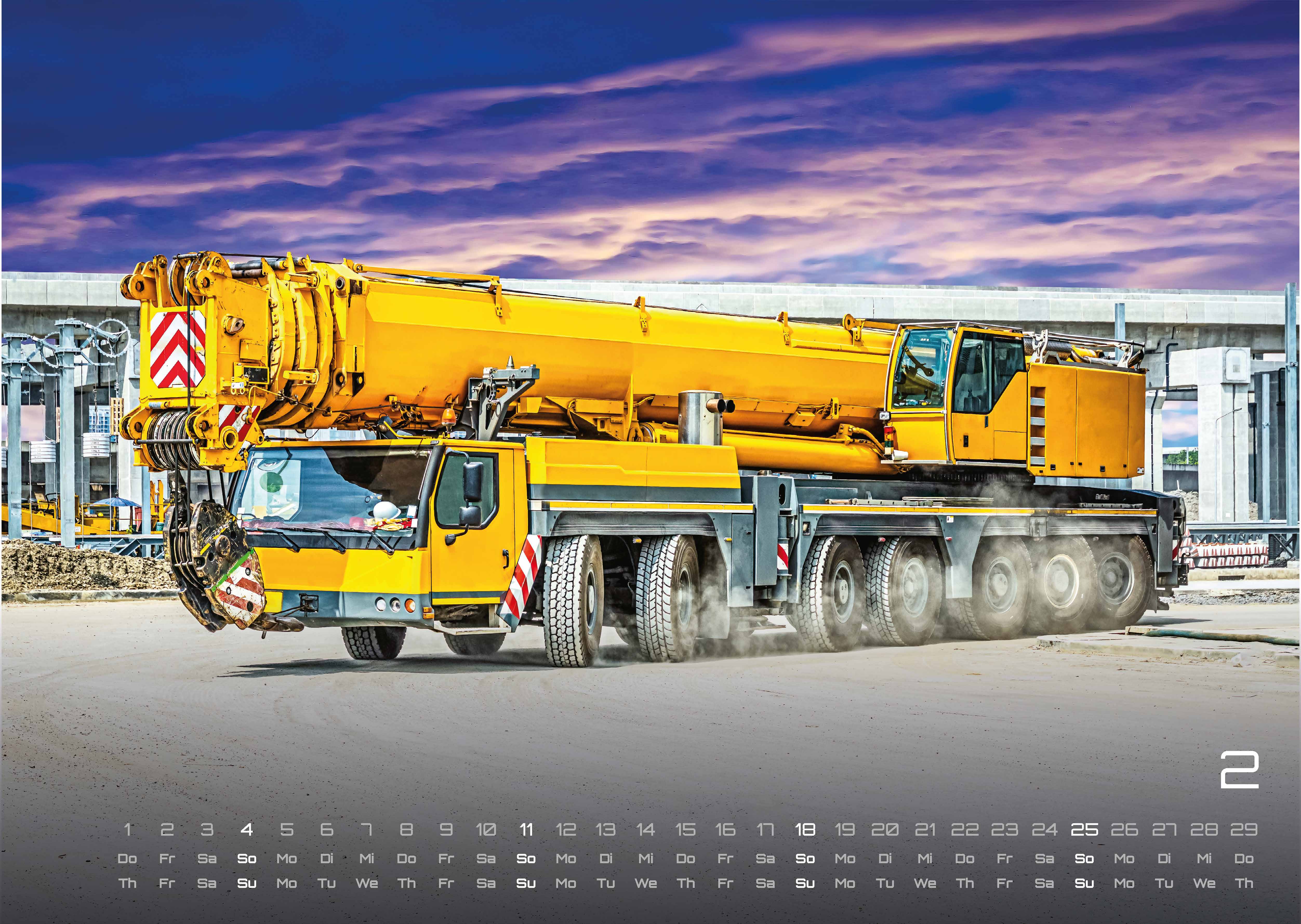 Baumaschinen - gigantische Bauhelfer - 2024 - Kalender