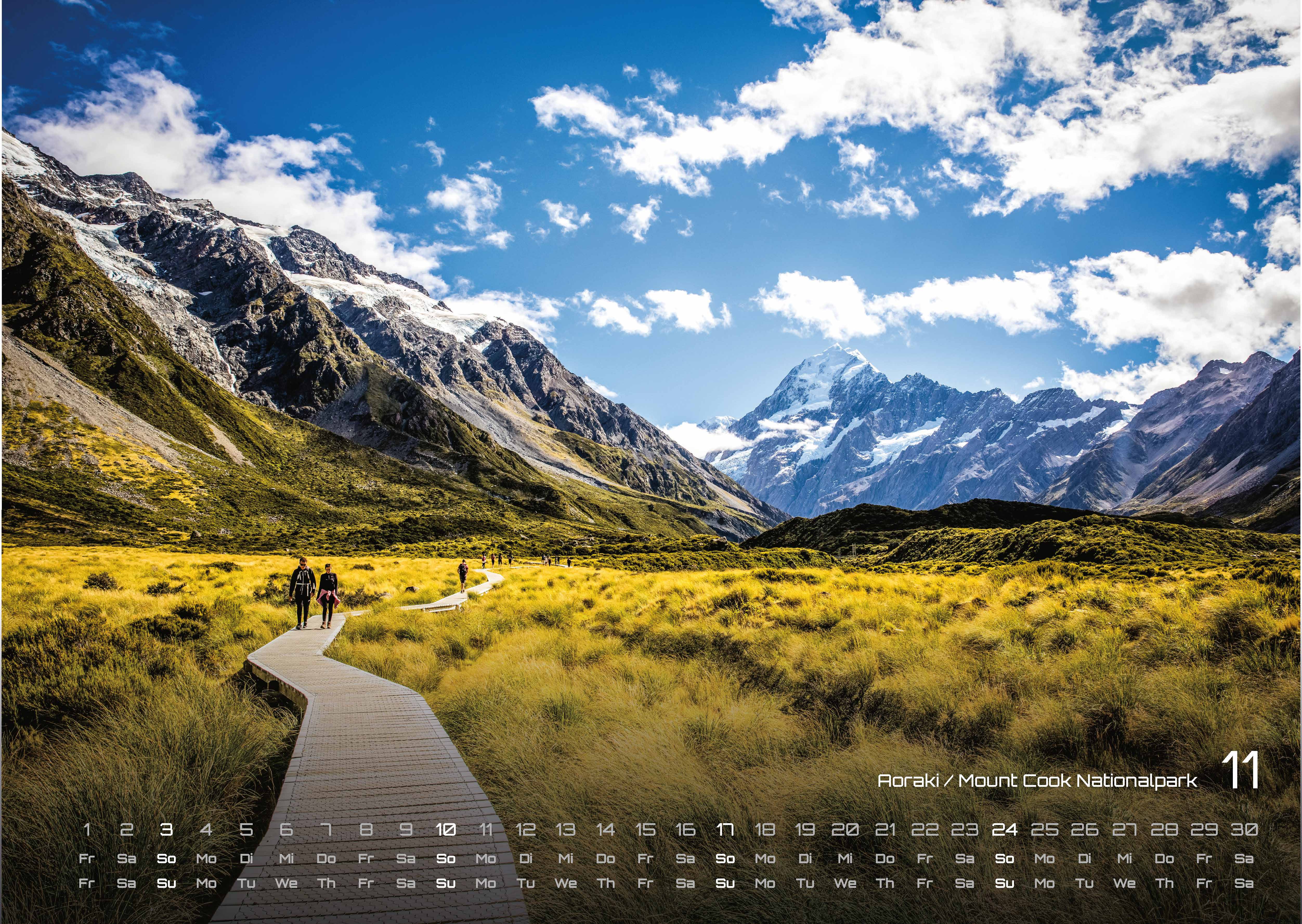 Neuseeland - Das Land der langen weißen Wolke - 2024 - Kalender