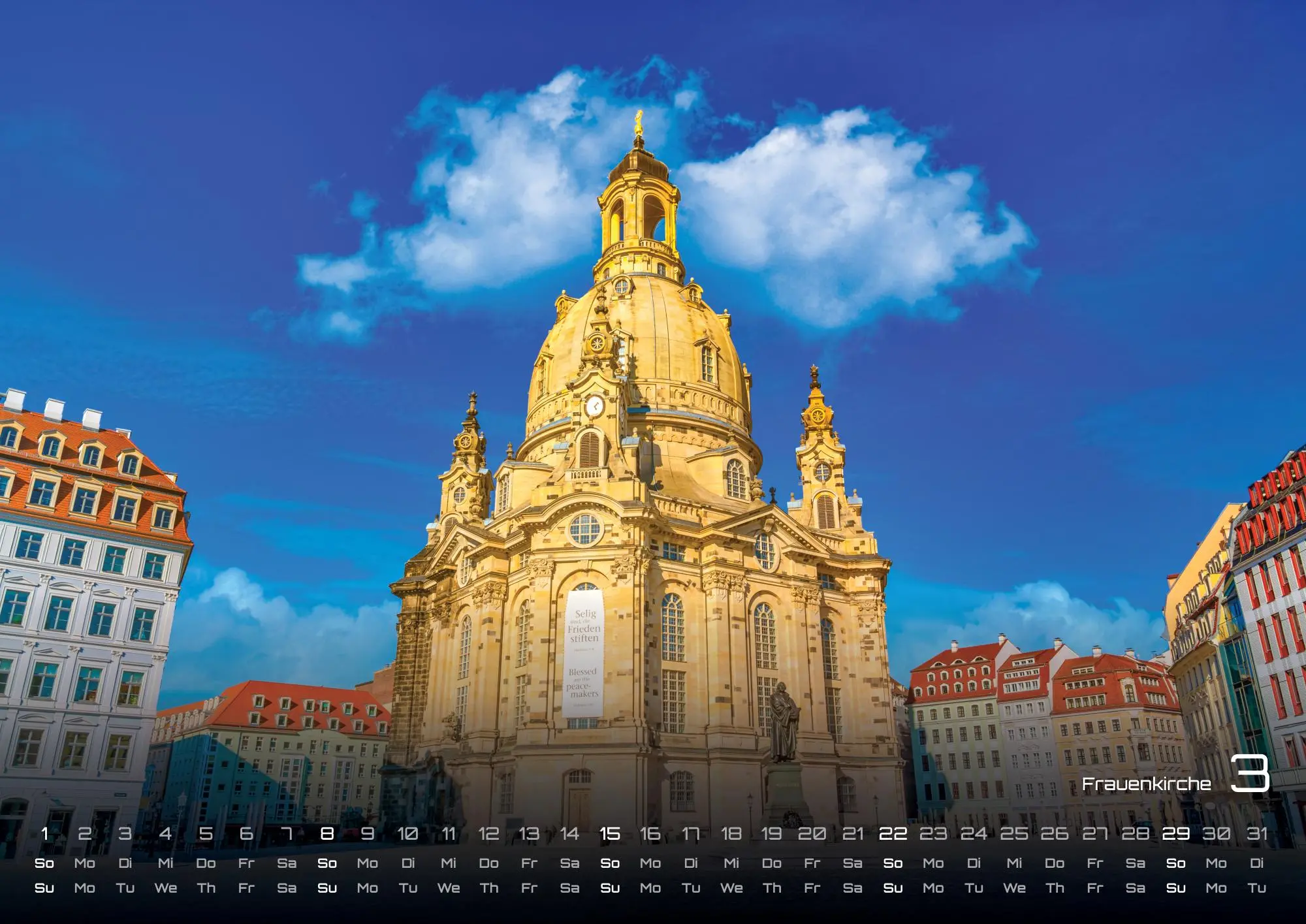 Dresden - magisches Elbflorenz - 2026 - Kalender DIN A3 (ca. 42 cm x 30 cm)