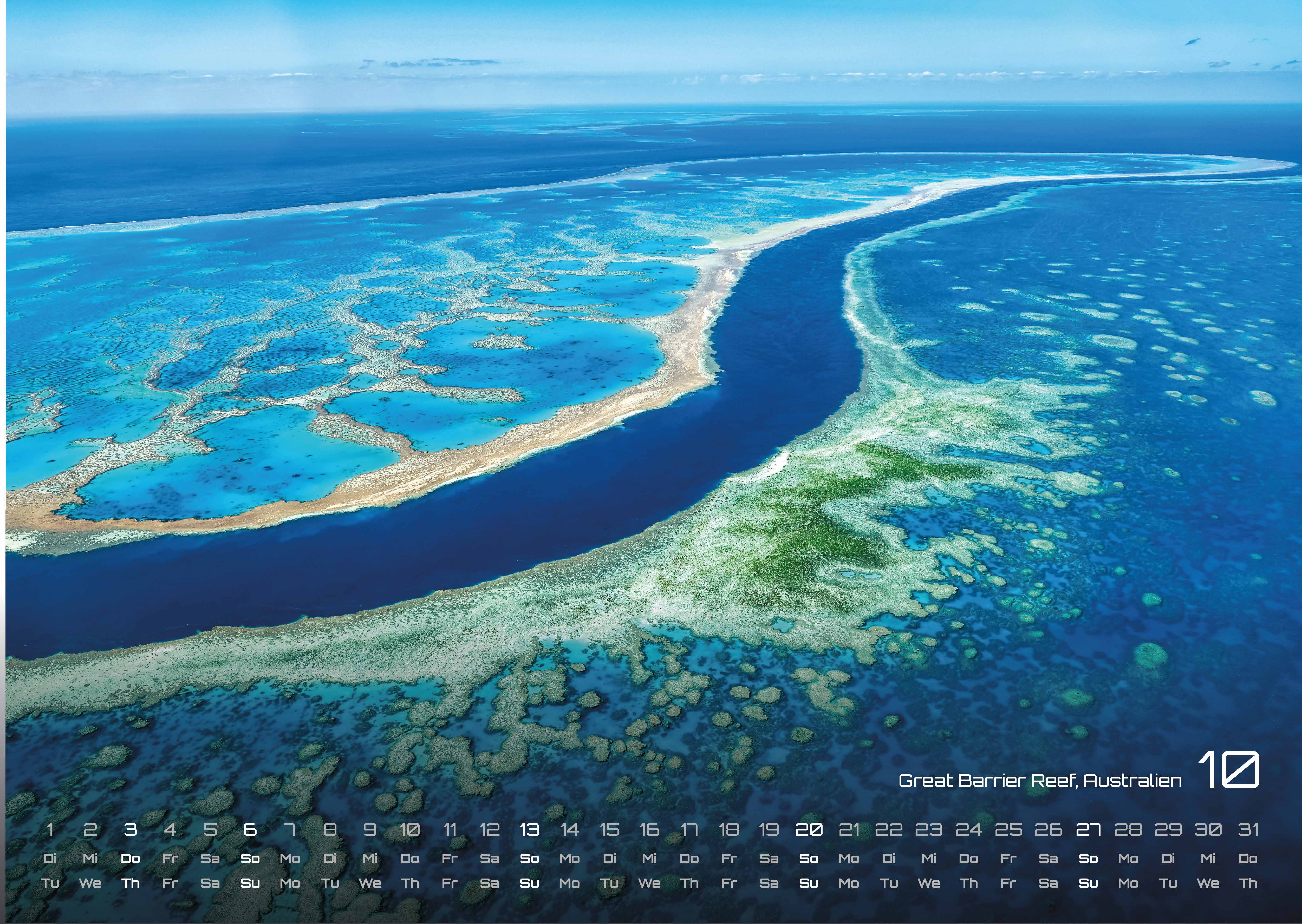 Luftaufnahmen - faszinierende Aufnahmen von oben - ABOVE - 2024  - Kalender