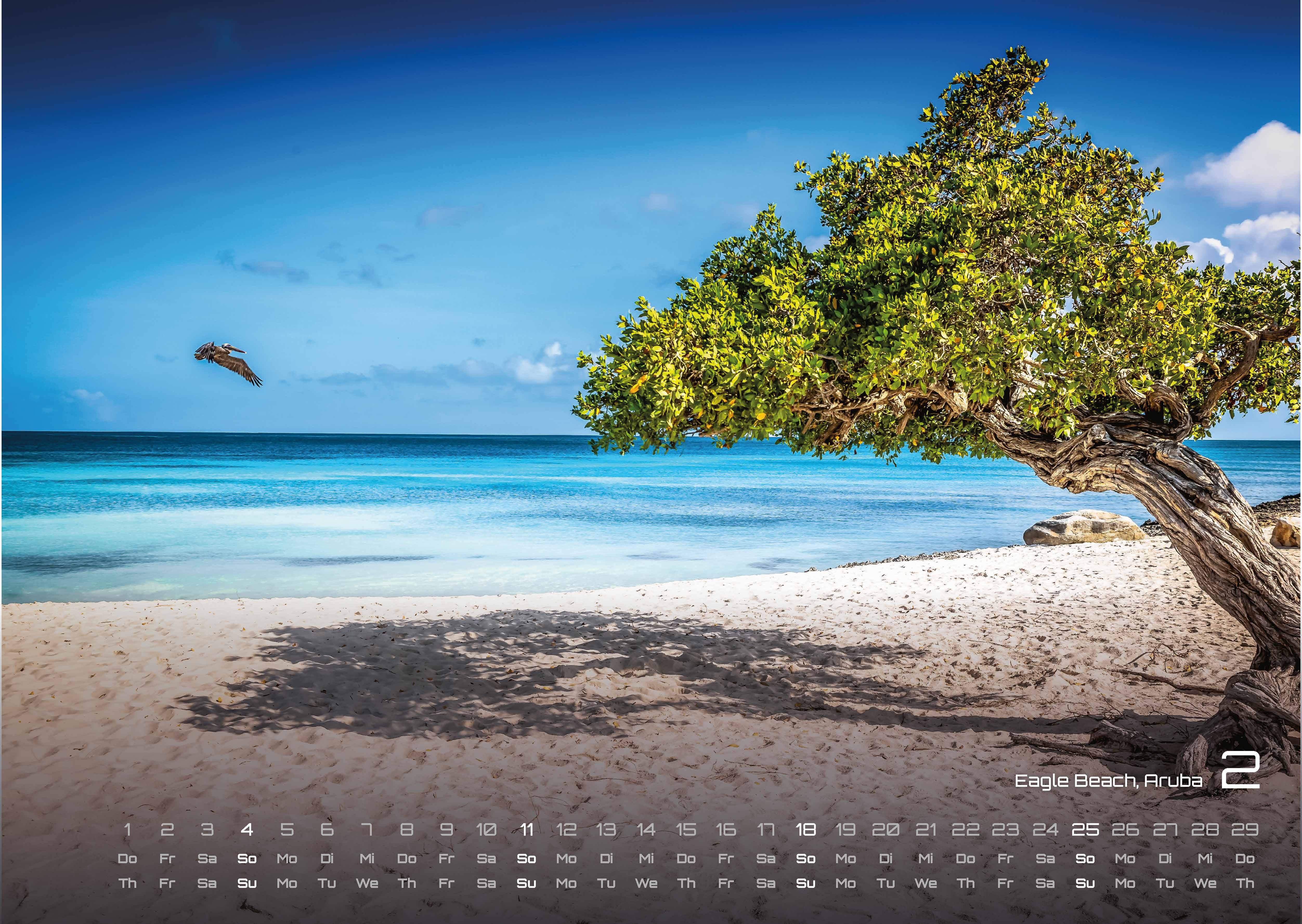 Inseln & Strände - Plätze zum Entspannen - 2024 - Kalender