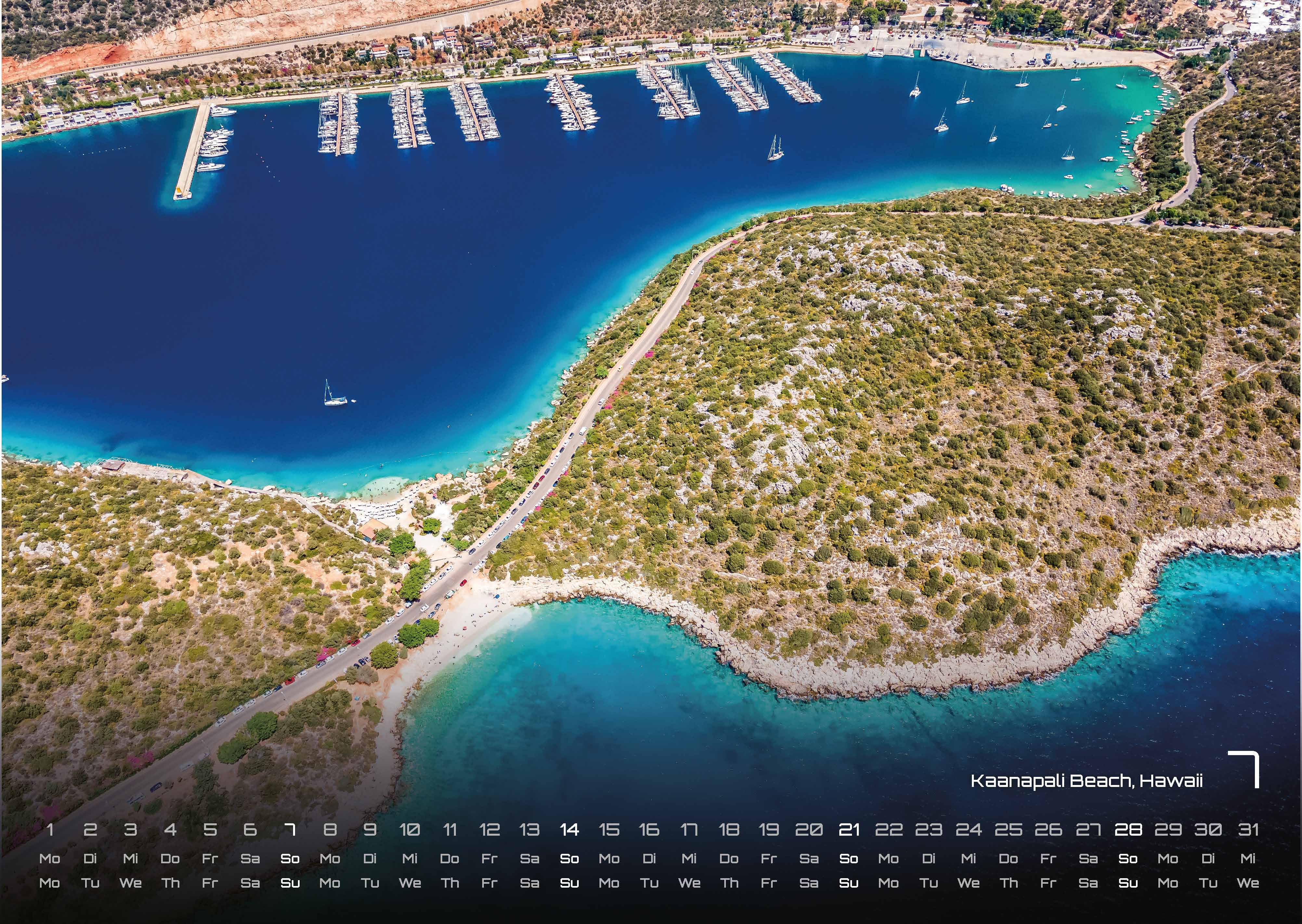 Inseln & Strände - Plätze zum Entspannen - 2024 - Kalender