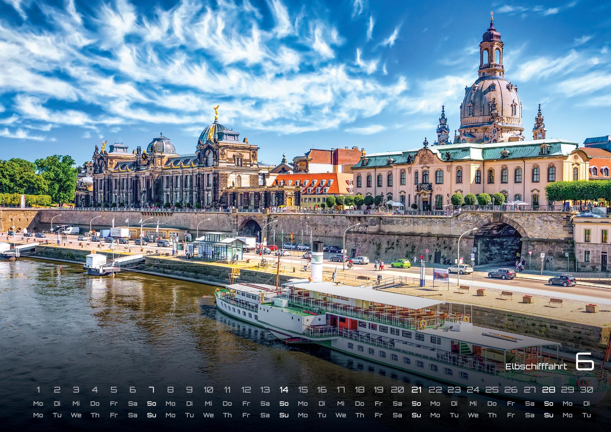 Dresden - magisches Elbflorenz - 2026 - Kalender DIN A2 (extragroß: ca. 60 cm x 42 cm)